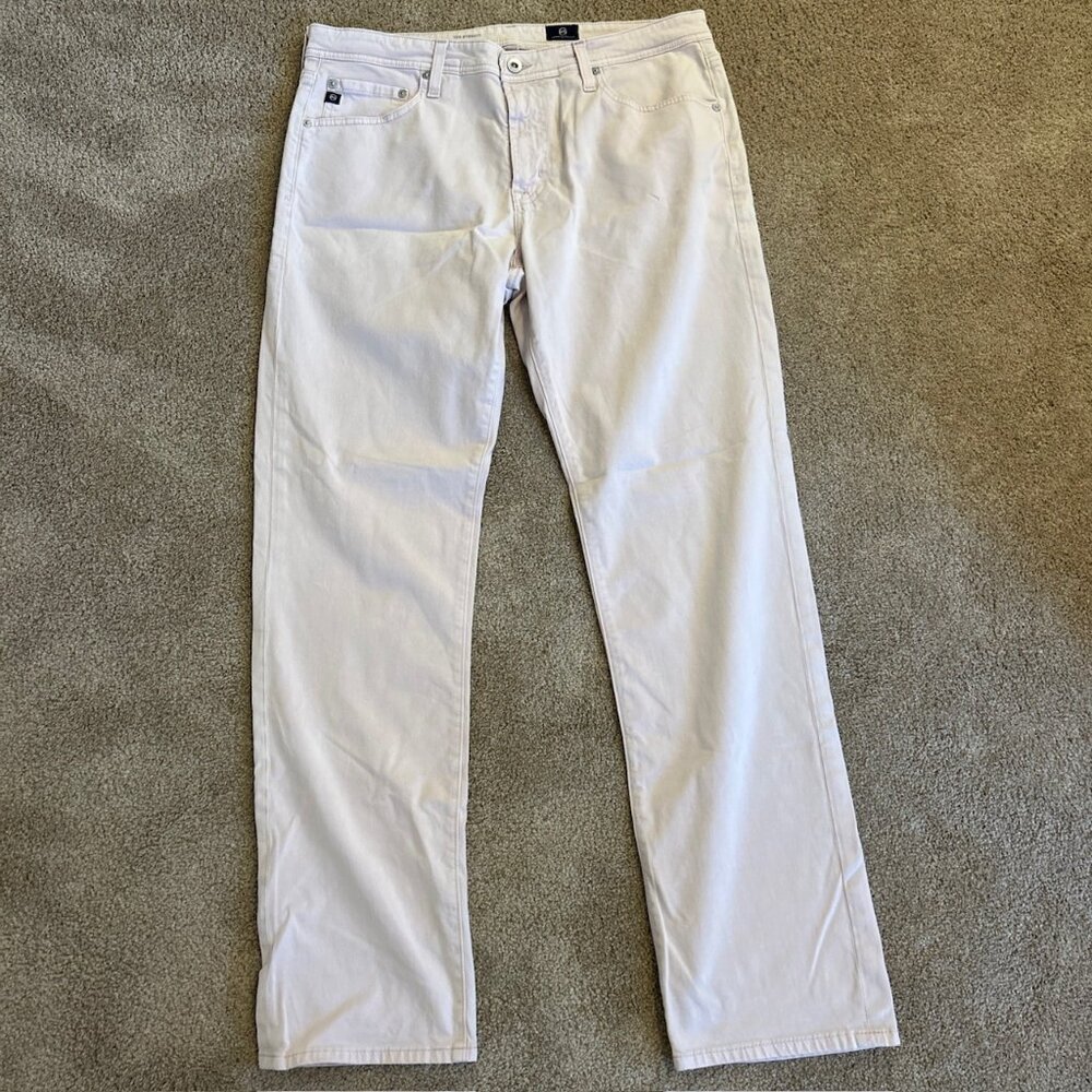 AG‎ Adrianna Goldschmied The Everett Slim Straight Jeans Mens Size 35x32 Pink